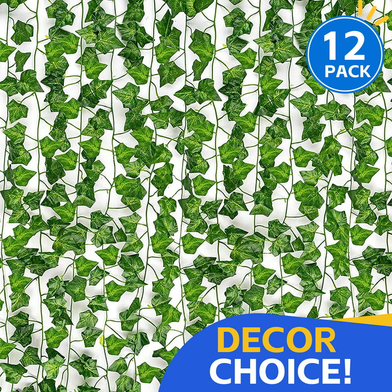 12 Pack 84 Feet Fake Vines, Artificial Ivy Leaves Wall Hanging Greenery Ivy  Garland, Fake Vine Leaf for Bedroom Garden Wall Greenery Decor, Indoor 