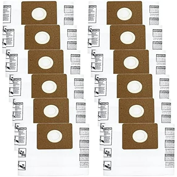 12 Pack 90667 Filter Bags, Type A Collection Bags Compatible with Shop- 1-1.5 Gallon Wet/Dry Vacuum, All Around QAS60, Part# 9066700 9066733