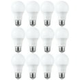 thumbnail image 1 of 12 Pack A19 LED Light Bulbs 60W Equivalent, UL Listed, Dimmable, 5000K Daylight, E26 Standard Base, Flicker Free, 1 of 7