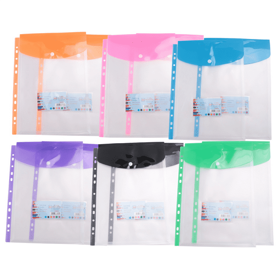 Plastic Envelopes Binder Pocket 11 Holes Expandable Binder - Temu