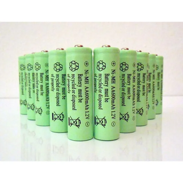 12 Pack AA NiMH 600mAh Rechargable Batteries NiMH Battery for Solar