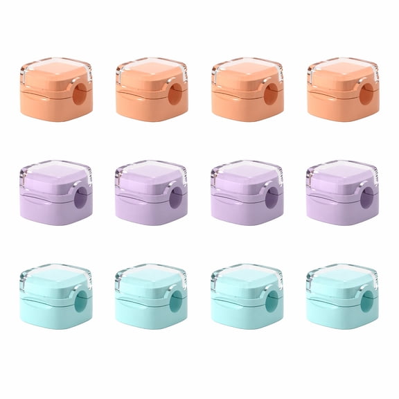 12 Pack ABS Magnetic Cable Clips, Self-Adhesive Desktop Cord Organizer for Charging Cables, Ethernet Wires, Headphone Lines & Home Cable Management