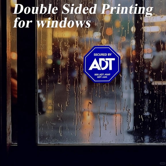 12 Pack ADT Security Stickers, Double-Sided ADT Security Decals,HD Printed Security Stickers for Windows, Door, Indoor/Outdoor, UV & Water Resistant, 3"x 3"$$Home Decor, Kitchen, & Other