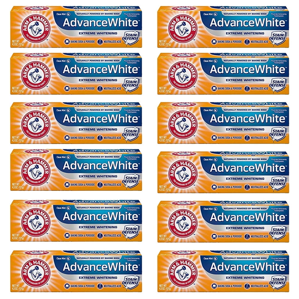 (12 Pack) ARM And HAMMER Advance White Baking Soda And Peroxide Toothpaste, Extreme Whitening 4.