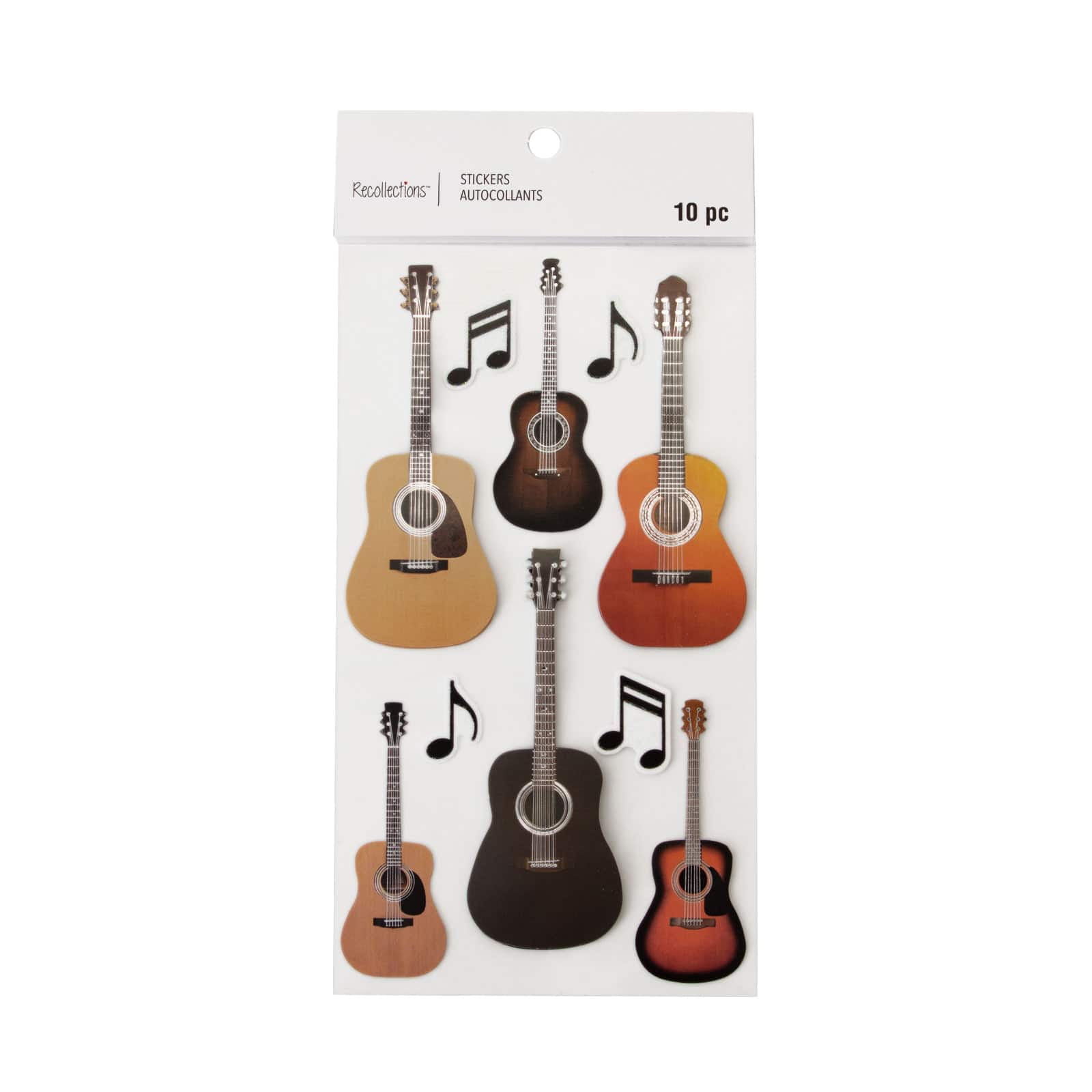 Recollections Acoustic Guitar Stickers, 12 Pack