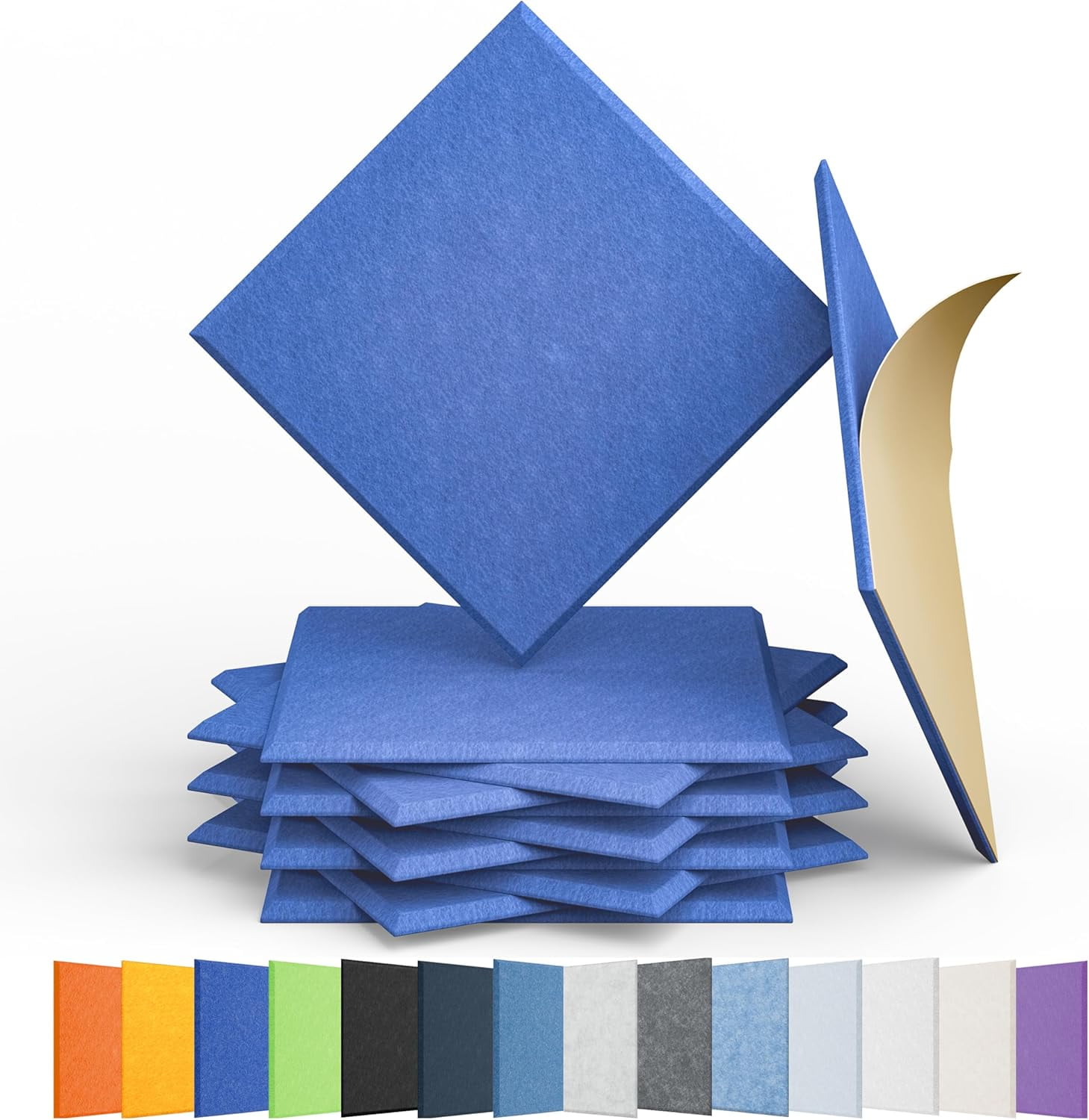 12 Pack Acoustic Panels with Self Adhesive Sound Proof Foam, High ...