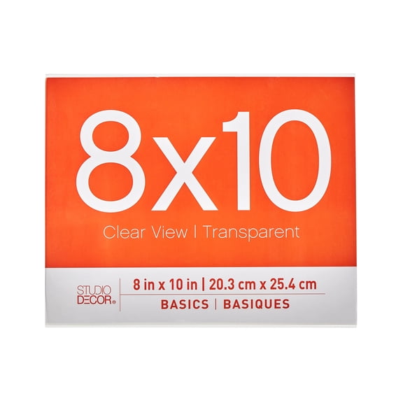 Studio Decor Acrylic Bent Horizontal 8" x 10" Frame, Basics, 12 Pack