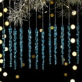 thumbnail image 1 of 12-Pack Acrylic Icicle Ornaments, Transparent Crushed Ice Christmas Tree Pendants, Shatterproof Winter Party and Home Decor(Blue), 1 of 3