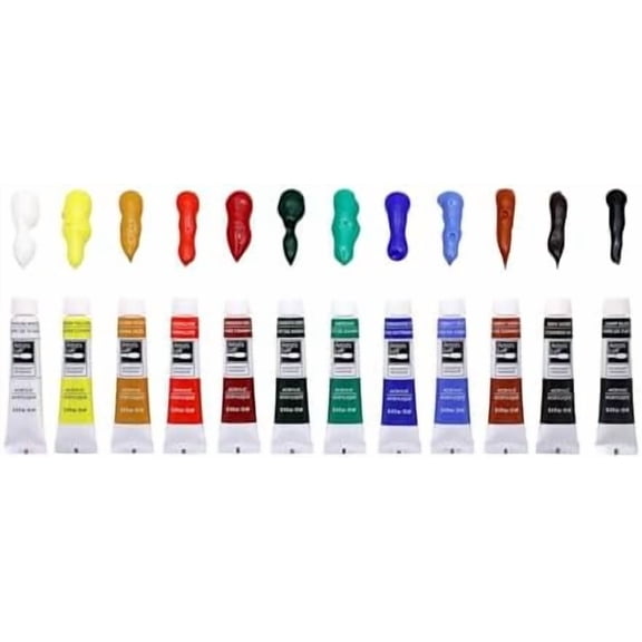 12 Pack: Acrylic Paint Set Fundamentals$$Art & Craft