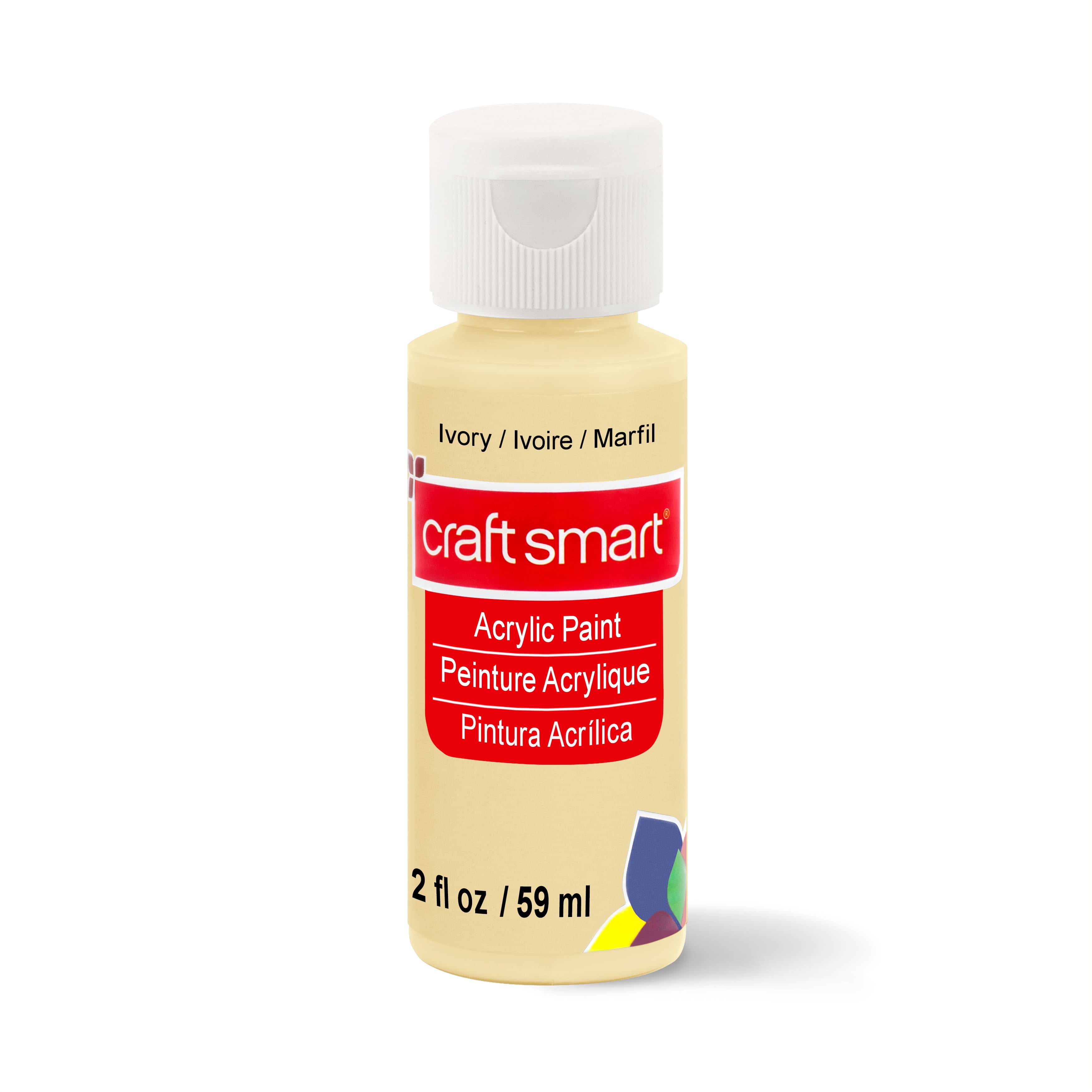 Craft Smart Acrylic Paint 2 Fl.oz. 1 Bottle 50 + Colors (Silver)