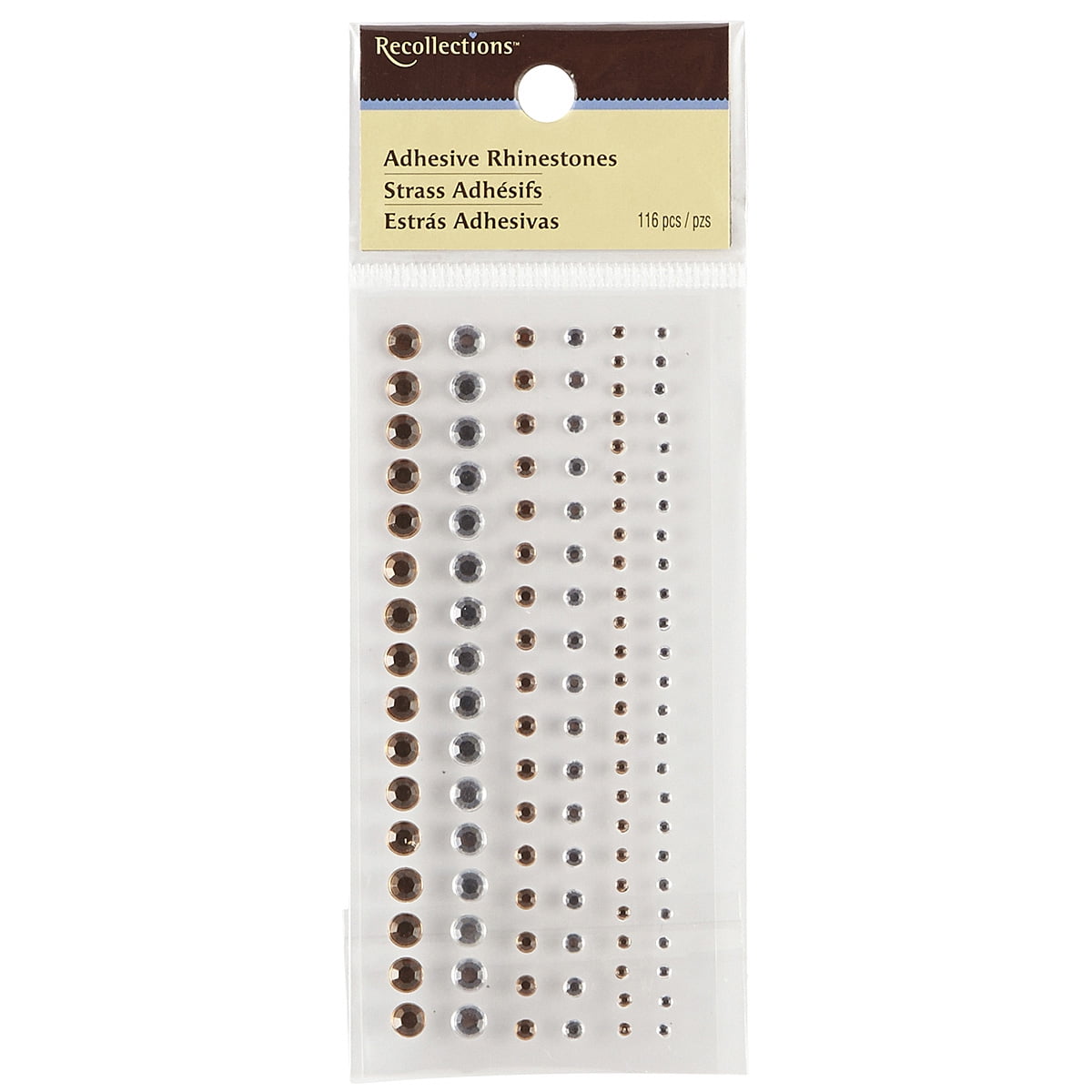 Recollections Adhesive Rhinestones Mixed Pack