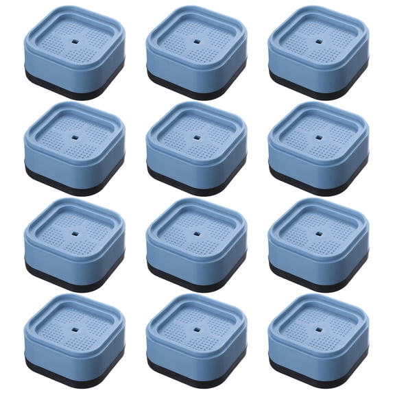 12 Pack Adjustable Bed Risers Stackable Bed Risers (Blue)