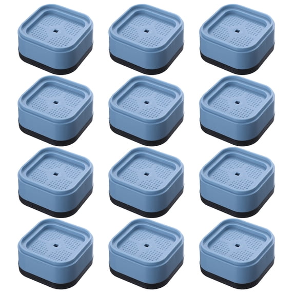 12 Pack Adjustable Bed Risers Stackable Bed Risers (Blue)