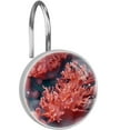 12Pack Aesthetic Deepsea Corals Crystal Glass Shower Curtain Hooks