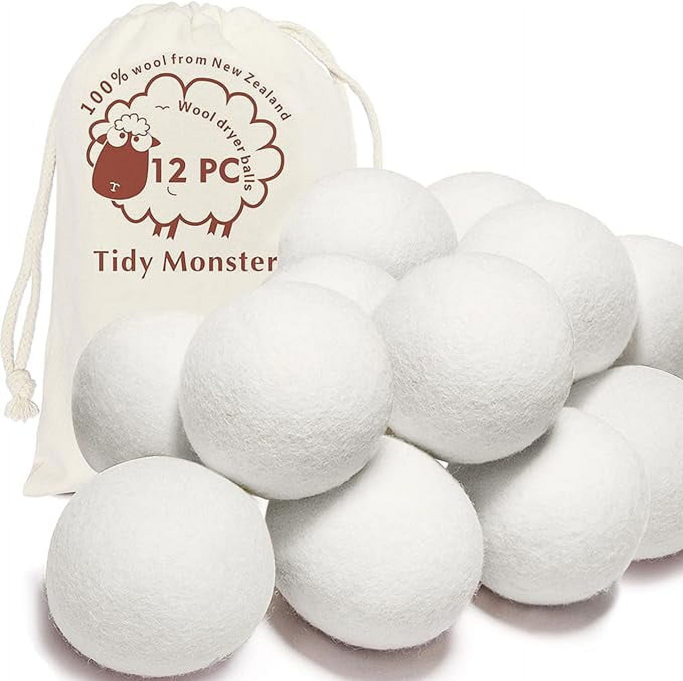 Woolzies Wool Dryer Balls Organic: 6 XL Laundry Balls for Dryer + 10 ml  Lavender Essential Oil Combo for use as 100% Pure and Natural Fabric  Softener