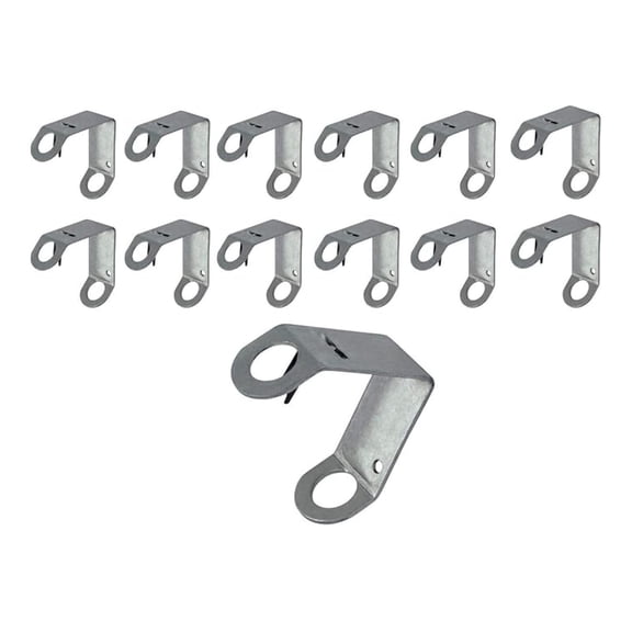 12-Pack Aluminum Classroom Flag Mounting Brackets Fits 12"x18" & 2'x3' School Stick Flags 45 Display Angle Screws & Anchors Included