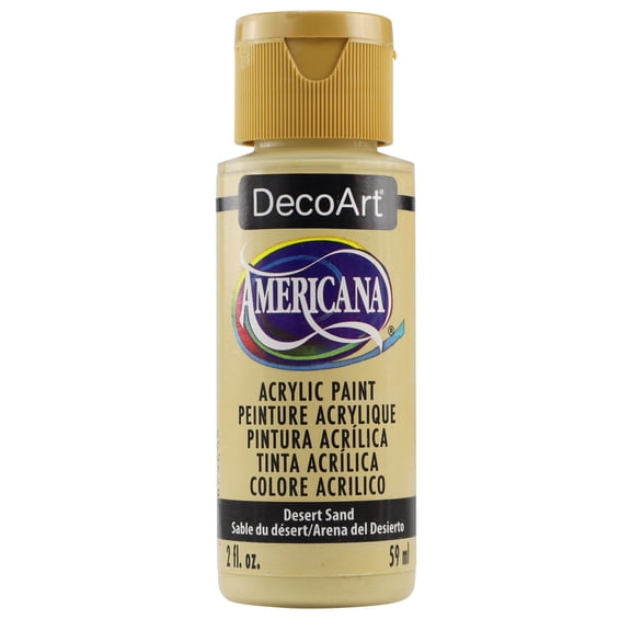 DecoArt 2oz. Desert Sand Acrylic Paint by Americana - Non-Toxic Paint for Drawing, Painting, Art & Crafts Supplies - Bulk 12 Pack