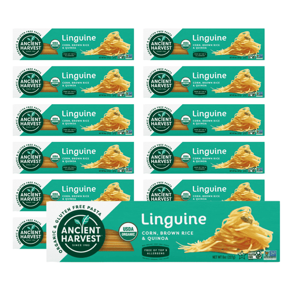 Ancient Harvest Organic Gluten-Free Pasta, Linguine, 8 oz Box (Pack of 12)
