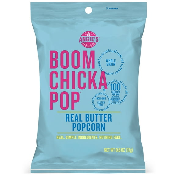 (12 Pack) Angie's BoomChickaPop Real Butter Popcorn Pre-Popped Popcorn Bag, 4.4 oz