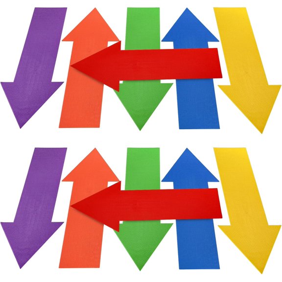 12 Pack Arrow Spot Marker, Non-Slip Vinyl Directional Carpet Marker for Training Agility, Exercise Drills, Activity, Gym, Sport, Game, 6 Colors$$Sport & Recreation Other