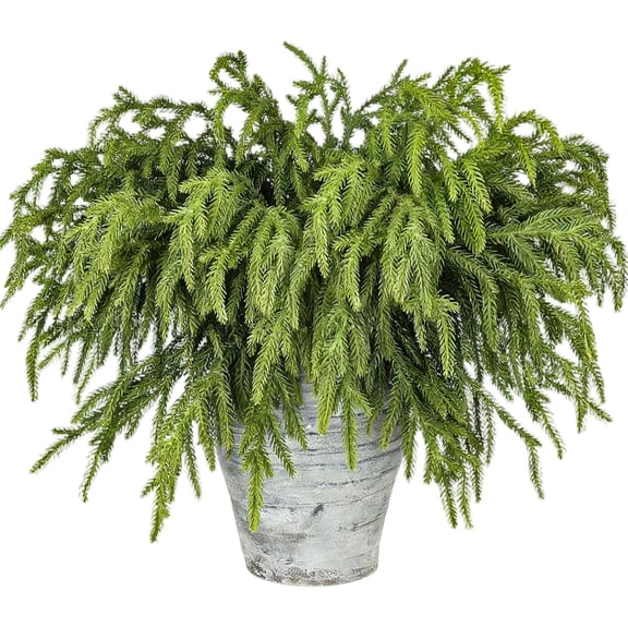 12 Pack Artificial Pine Branches – 18" Real Touch Christmas Greenery Stems for DIY Flower Arrangements, Wreaths, Garlands, Home Indoor Holiday Decor, Christmas Tree Crafts, Winter Greenery