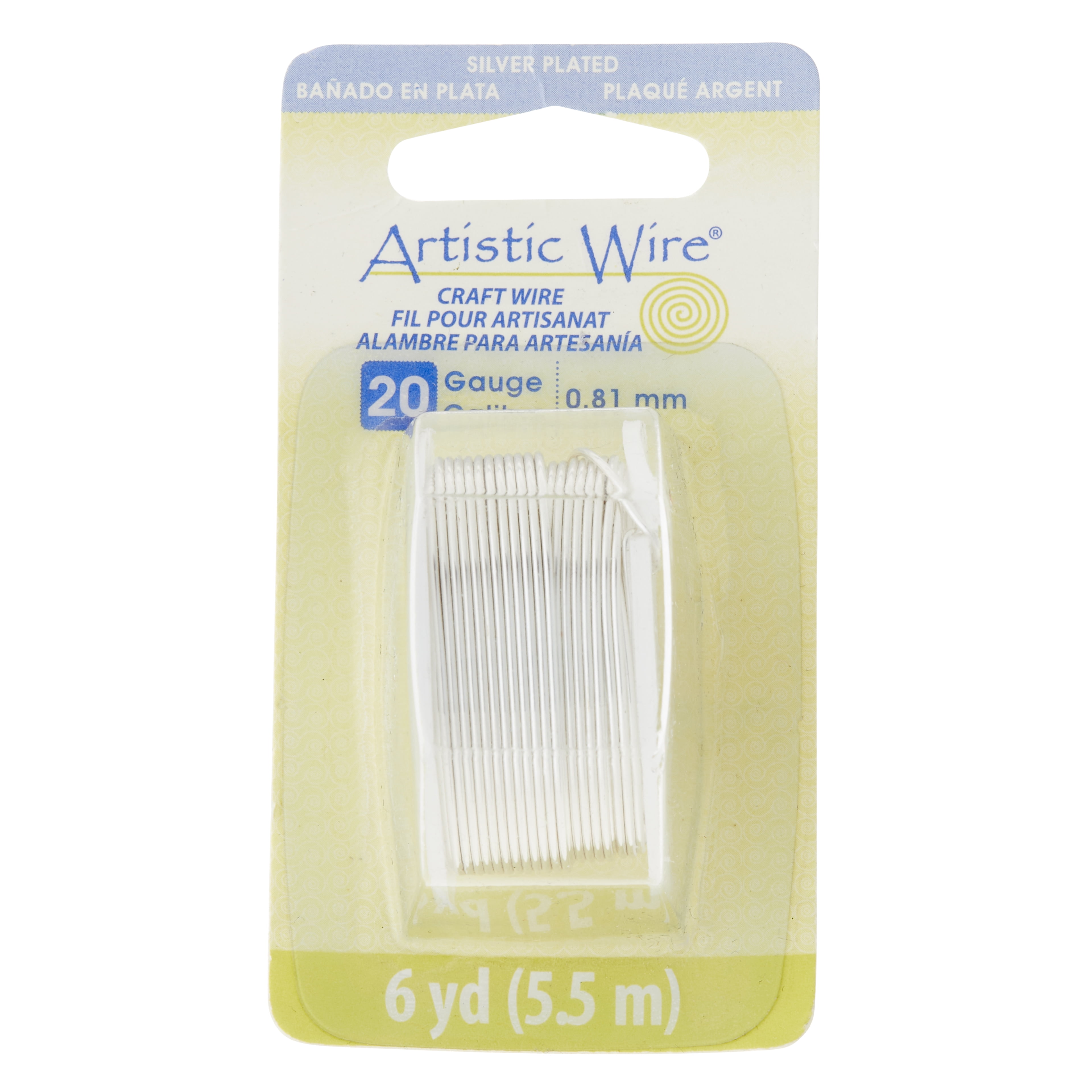 Artistic Wire, Silver 20 Gauge, 12 Pack