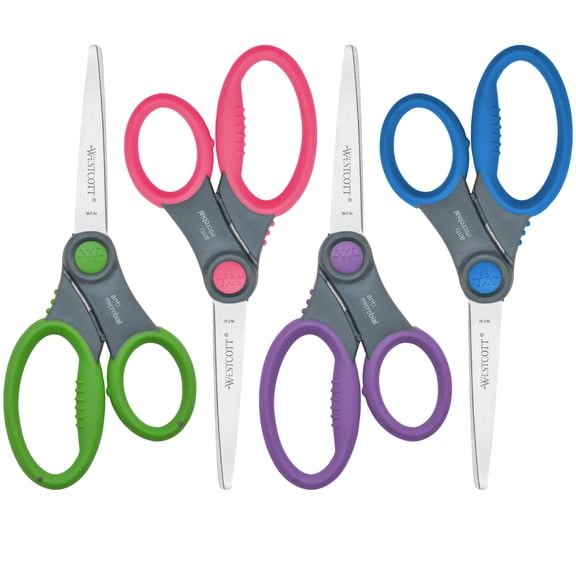 Assorted Westcott Student Scissors, 12 Pack