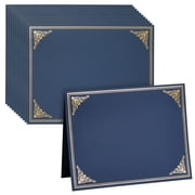 12-Pack Award Certificate Holders - Bulk Certificate Holders for Graduation, Diploma, Employee Appreciation, Certifications (fits 8.5x11) - Navy