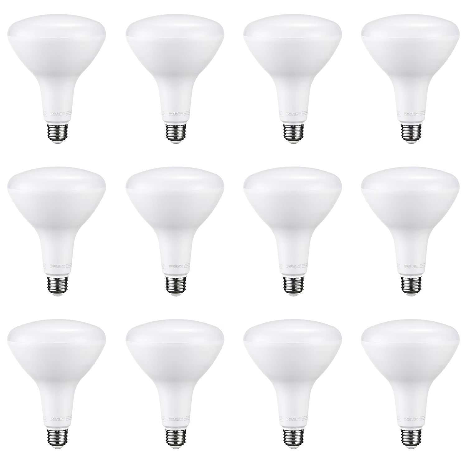 12 Pack BR40 LED Light Bulbs, 17W=100W, 1400lm, Dimmable, E26 Base, Indoor Flood Light for Cans, Recessed Kit, 4000K Cool White
