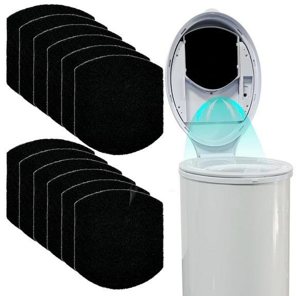 12 Pack Baby Diaper Pail Deodorizer for Ubbi Diaper Pail, Activated Charcoal Odor Absorbing Filters Compatible with Ubbi Steel Diaper Pail, Odor Eliminating, NO Smell