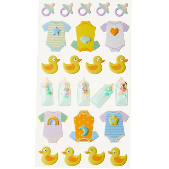 Recollections Baby Icons Dimensional Stickers, 12 Pack