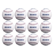 Baden Ballistic Leather Pitching Machine Baseballs, White, 9 Inch, 12-Pack