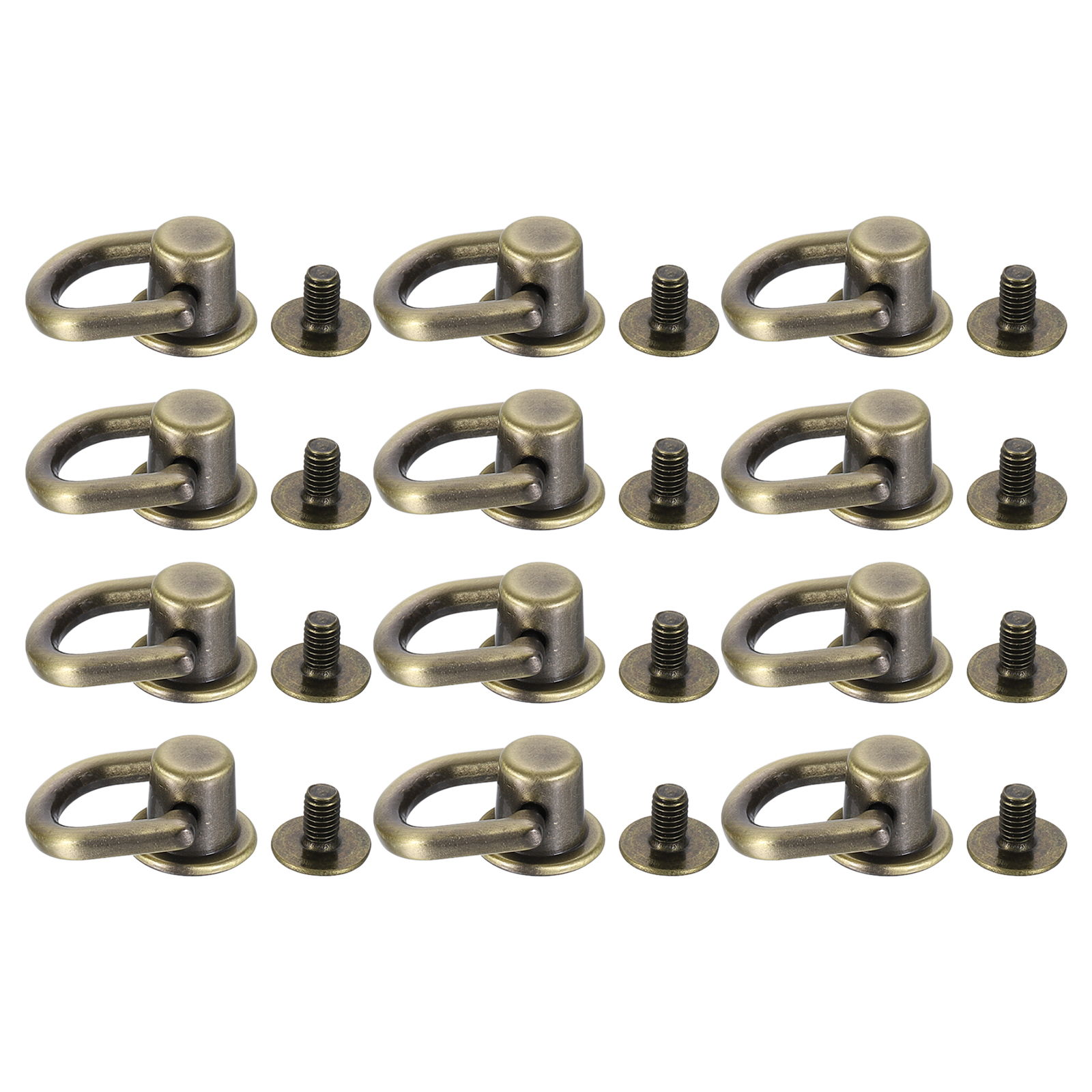 Sourcing Map Round Head Button Studs Screw 5mm Alloy Leather Rivets With Hollow Punch Screwdriver For Repair And Decorate Fabric Clothing Shoes Bags DIY, Bronze