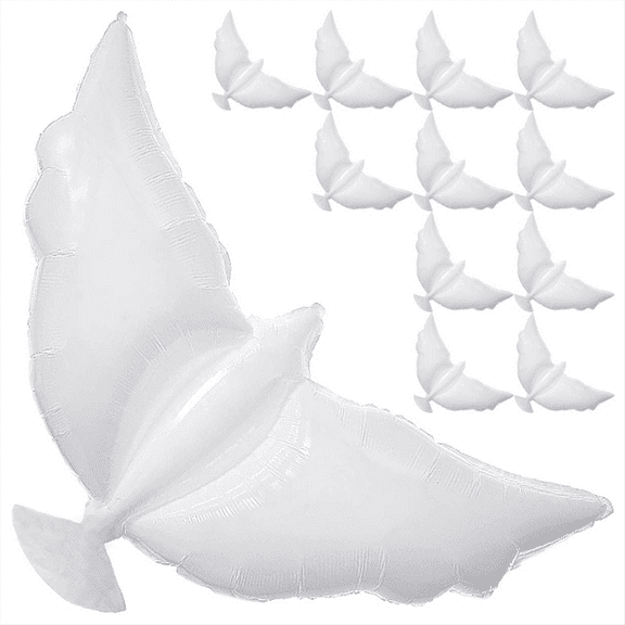 12-Pack Balloons Memorial Release in , Biodegradable White Angel Lanterns Funeral Party Decorations