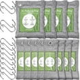 thumbnail image 1 of 12 Pack Bamboo Charcoal Air Purifying Bag, Activated Charcoal Bags Odor Absorber, Moisture Absorber, Natural Car Air Freshener, Shoe Deodorizer, Odor Eliminators For Home, Pet, Closet (8x50g, 4x200g), 1 of 9
