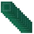 thumbnail image 1 of 12‑Pack Bandana Handkerchief Set,Multi‑Purpose Cowboy‑Style Fabric Scarf Headband,Decorative Versatile Head‑Wrap Face‑Cover Accessory for Men Women Party Outdoor Daily&Holiday‑Gifting Army Green, 1 of 1