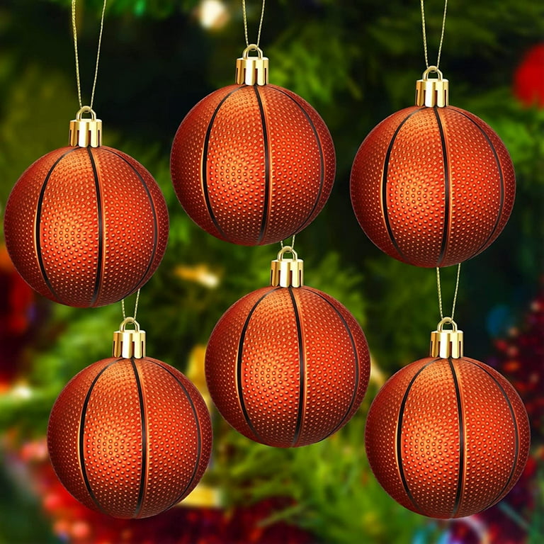 12 Pack Basketball Christmas Ball Ornaments Christmas Decorations 2.36 Inch Shatterproof Xmas Tree Ornaments Balls with Hanging Loop for Holiday Party Christmas Decorations Indoor Outdoor Home Walmart...