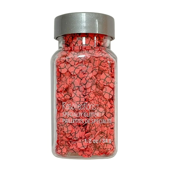 Recollections Basketball Specialty Glitter Shapes, 12 Pack