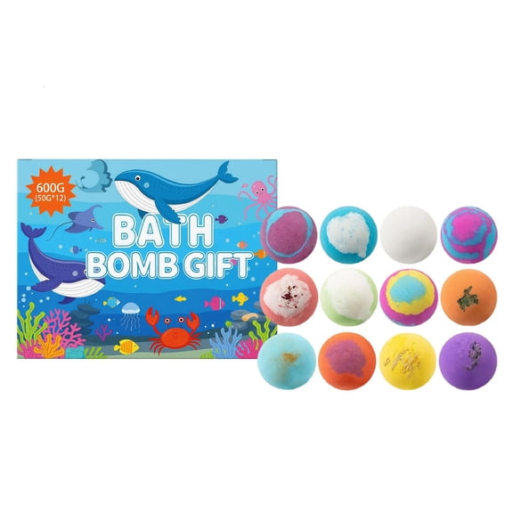 12 Pack Bathbombs, Fizzy Bubble Bath Gift Set with Toys, Bathbombs Surprise Ocean Scents for Birthday Party Gift