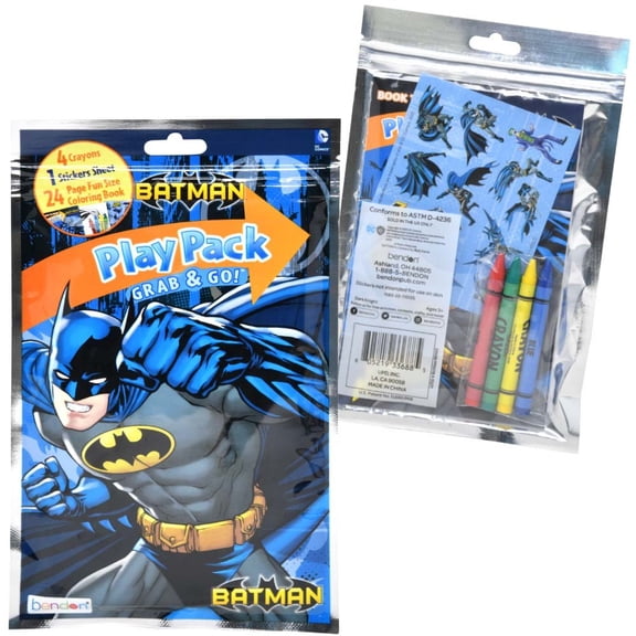 12 Pack Batman Grab n Go Play Pack , party favors
