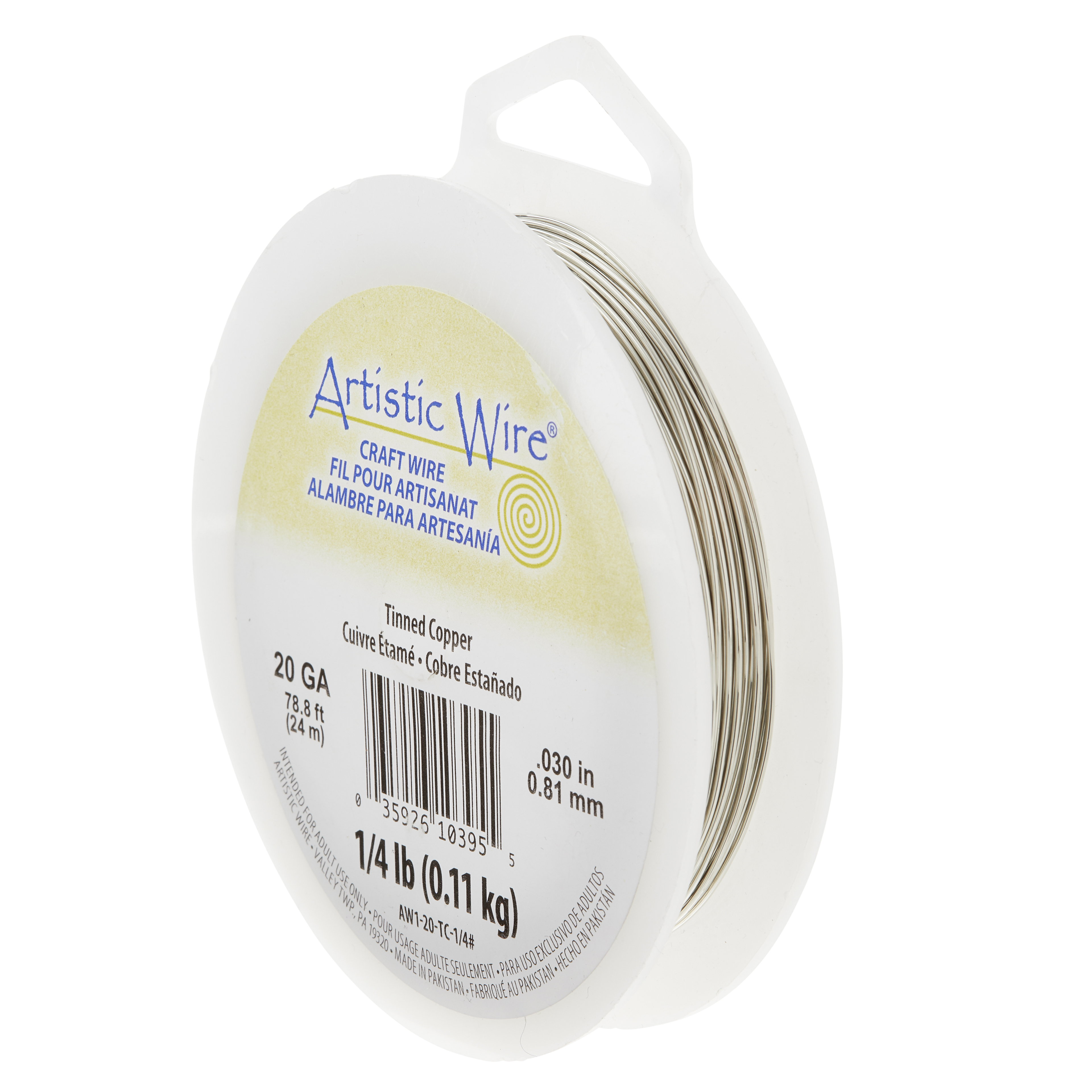 Beadalon Artistic Wire 20 Gauge Tinned Copper Wire, 12 Pack