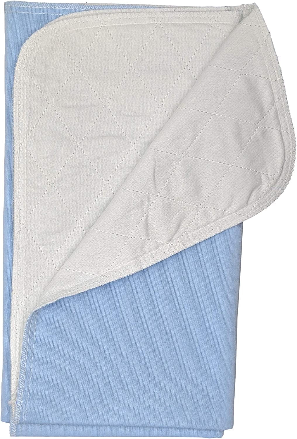 12 Pack Bed Pad Washable Incontinence Underpad - Absorbent Waterproof  Urinary Protection for Seniors Children 32 x 34 Blue 