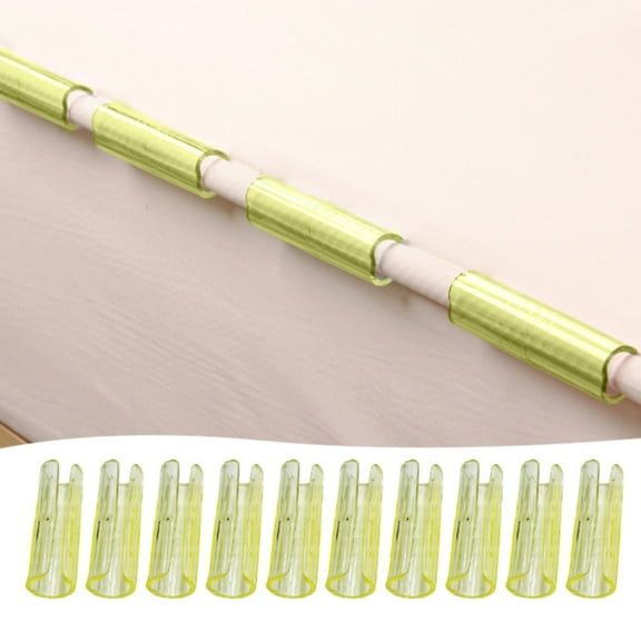 12 Pack Bed Sheet Grippers, Sheet Holders, Fasteners Bed Sheet Clips, Keep Sheets Snug for Mattresses with Raised Edge (Yellow) 0.66x1.96"