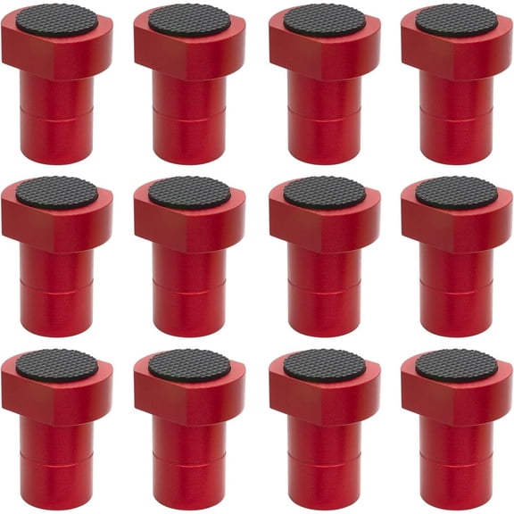12 Pack Bench Dogs, 3/4"19mm Bench Dog Clamp with Non-Slip Pads, Aluminum Alloy Workbench for Table, Woodworking, DIY