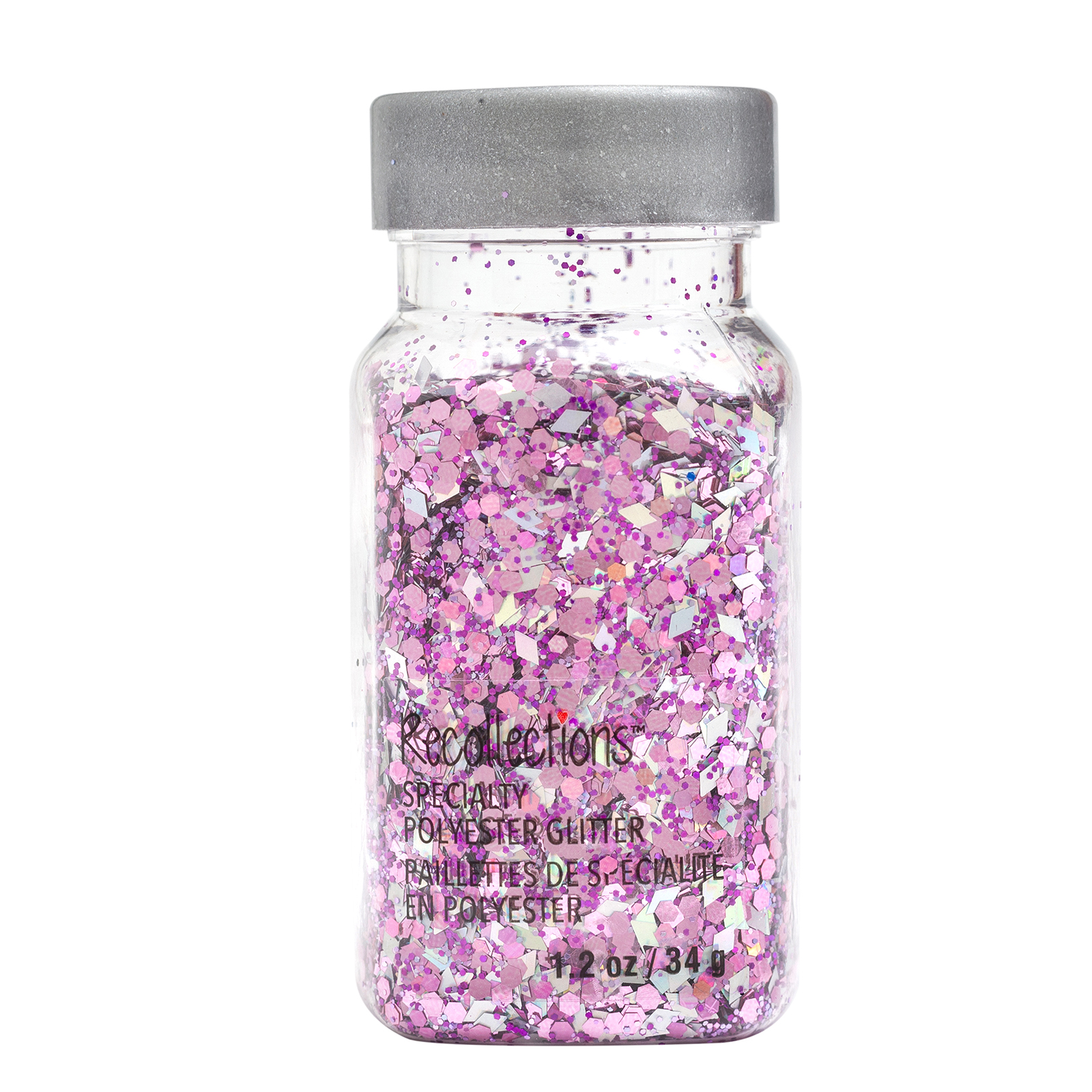 Recollections Berry Blush Specialty Polyester Glitter, 12 Pack
