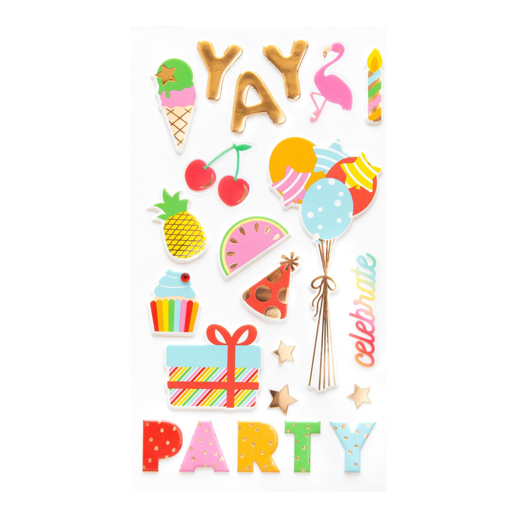 Tangnade 53pcs Happy Birthday Stickers Birthday Party Stickers for Kids Adults Party School Supplies Calendar Birthday Card, Size: One Size
