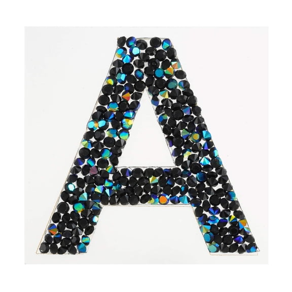 Recollections Black AB Letter Bling Sticker, 12 Pack