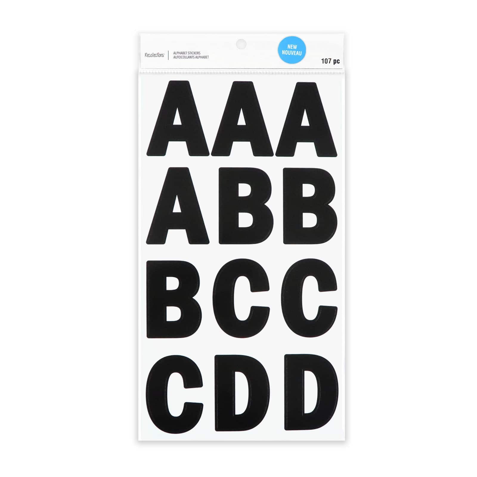 Black Narrow Alphabet Stickers by Recollections™