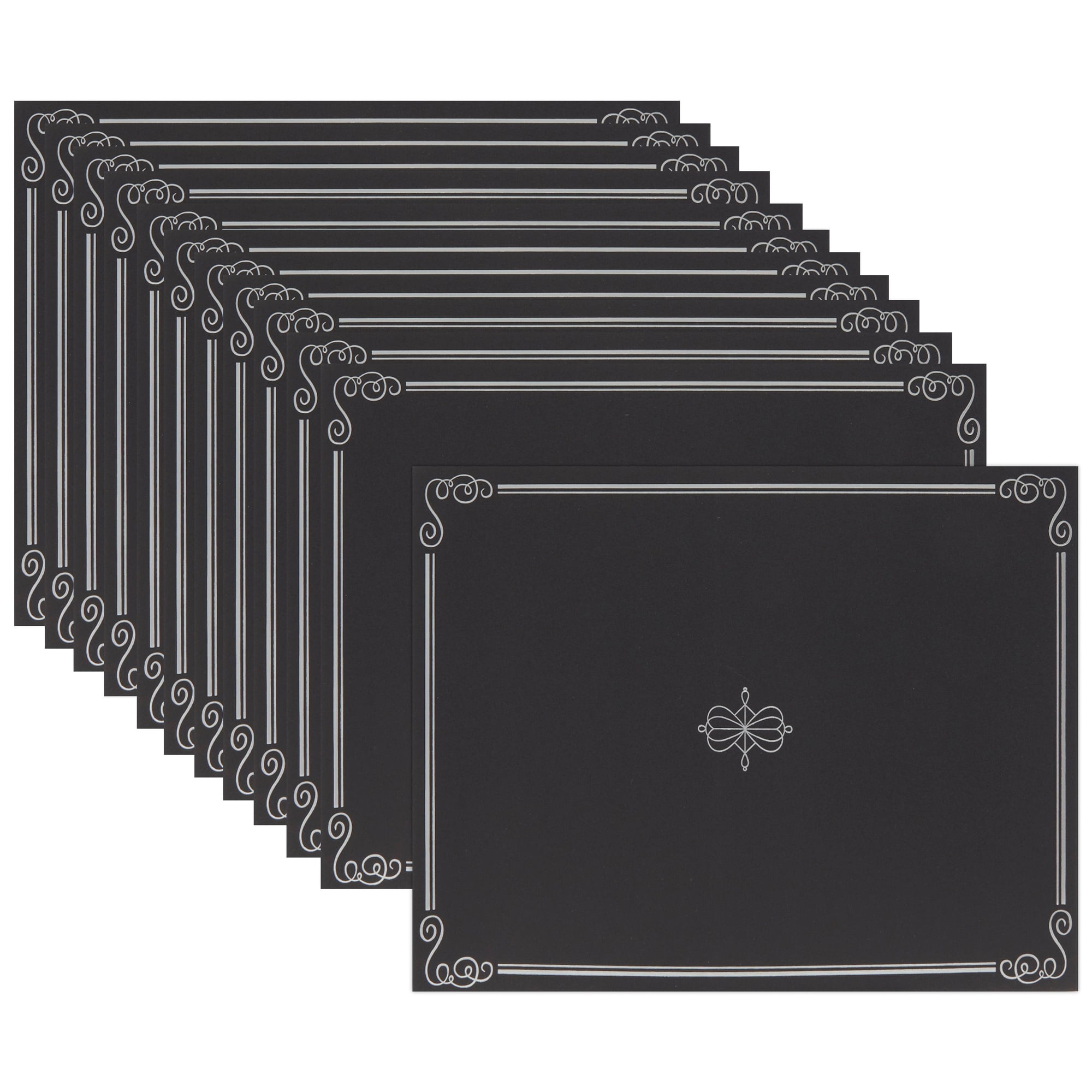 12-Pack Black Award Certificate Holders for Gradua