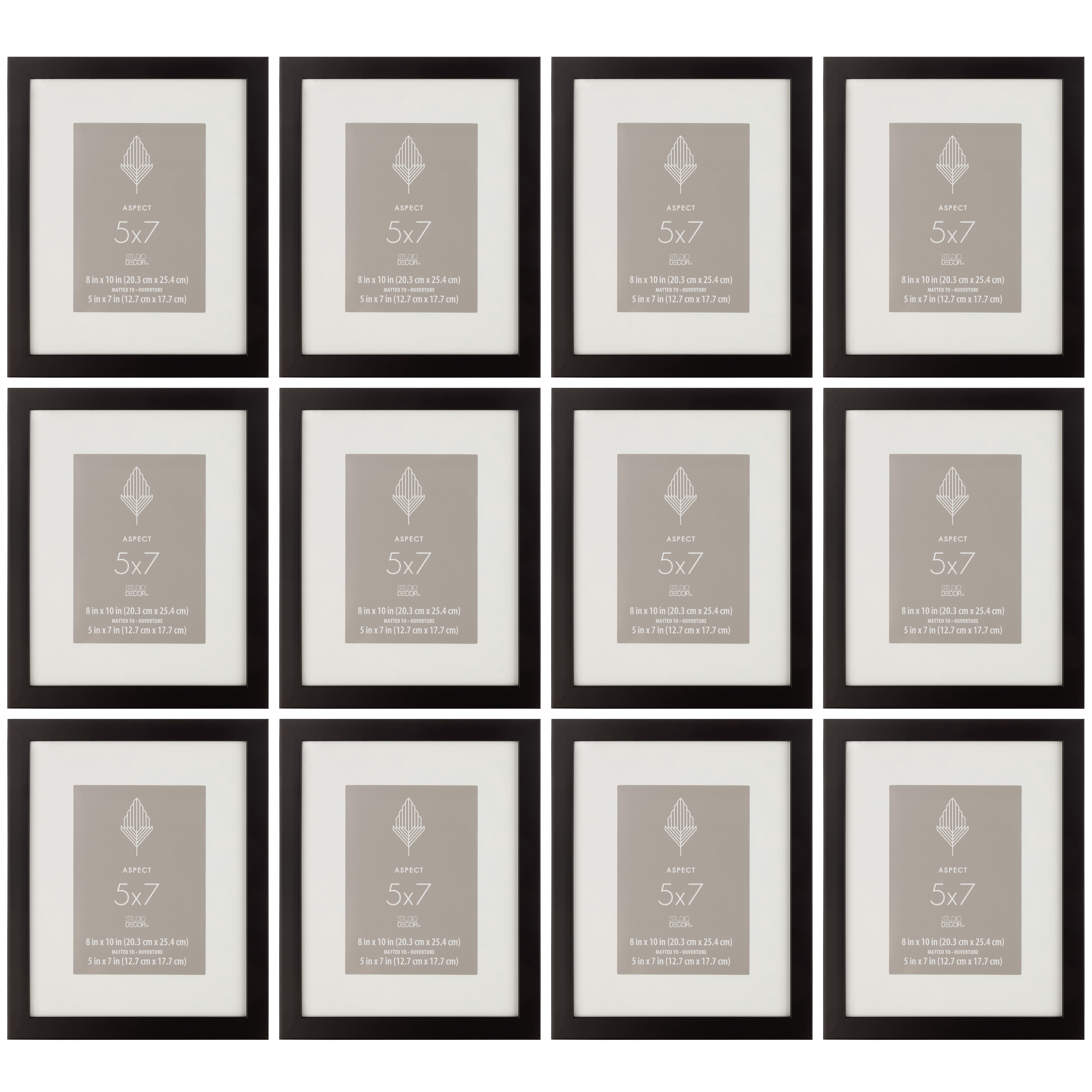 Studio Decor Black Frame With Mat, Aspect, 12 Pack - Walmart.com